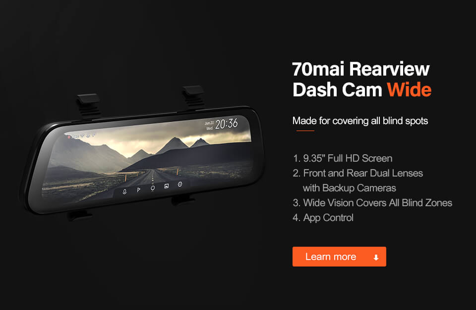 70mai Rearview Mirror Dash Cam_1
