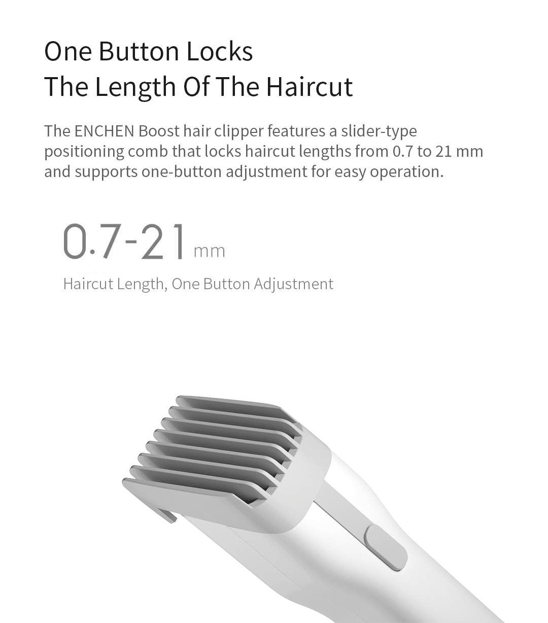 one button locks the length of the haircut