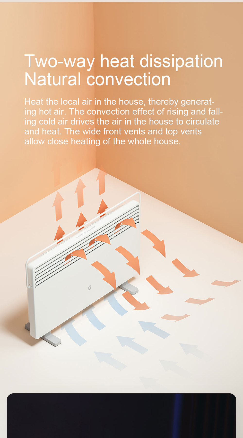 Two-way heat dissipation natural convection
