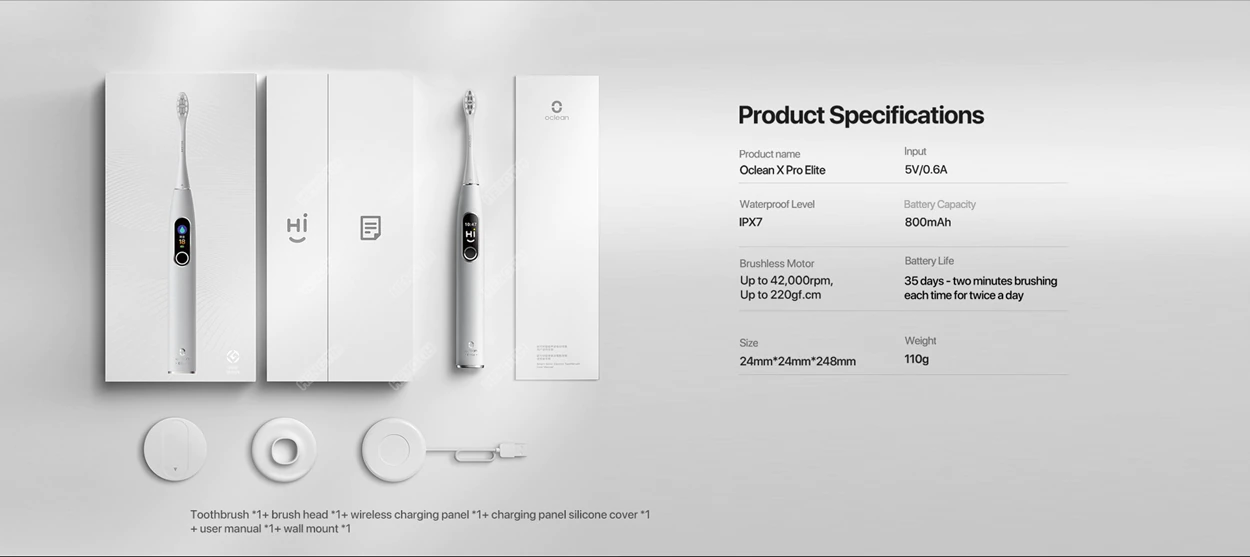 Oclean X Pro Elite Sonic Electric Toothbrush wholesale