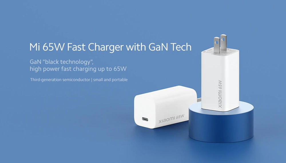 Mi 65W fast charger with Gan tech