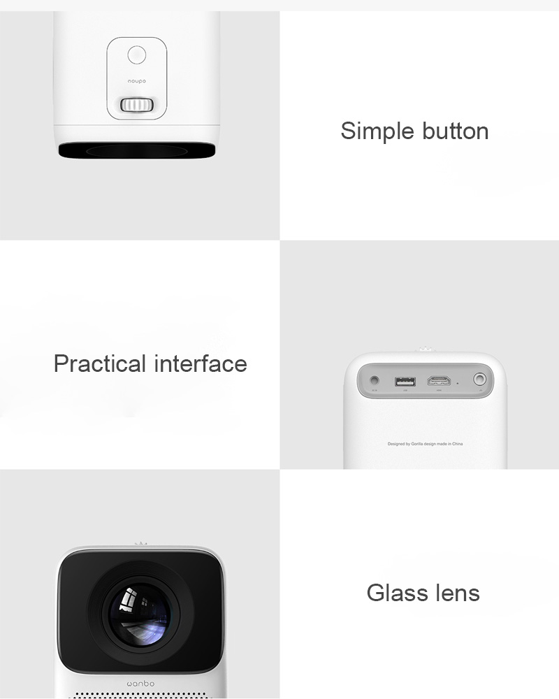 Xiaomi Wanbo Portable Mini Projector T2 Free