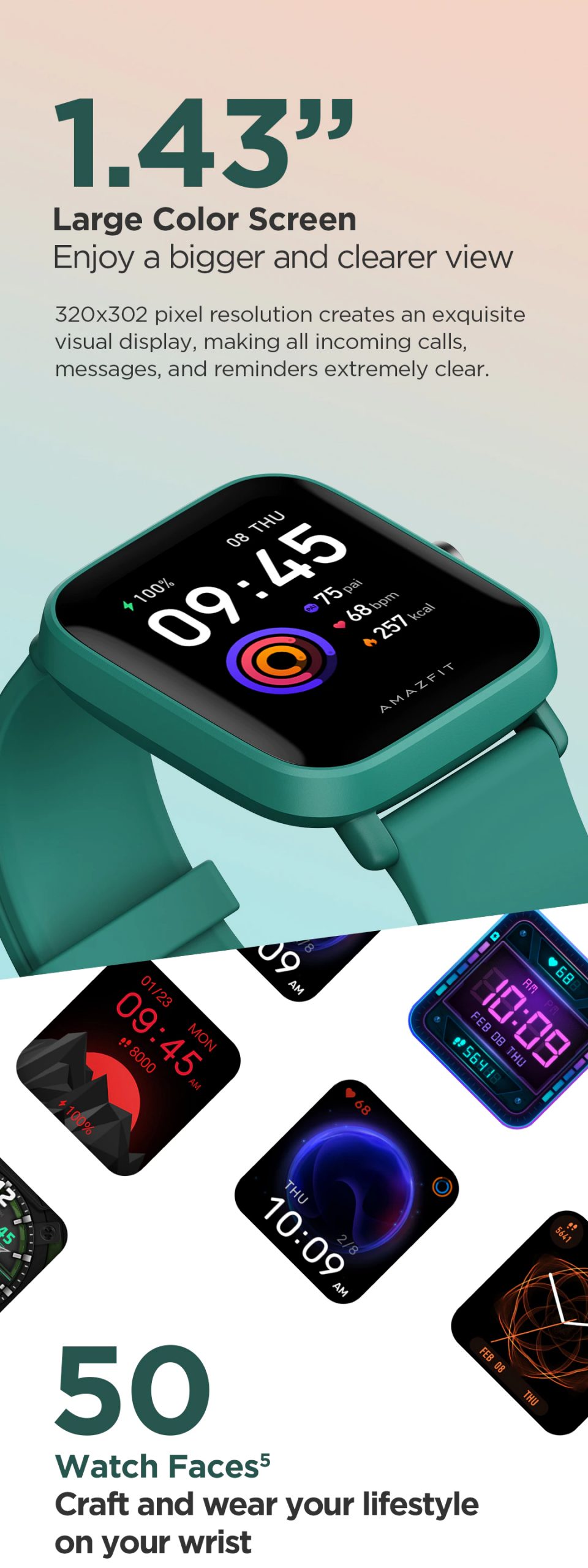 Amazfit Bip U Pro Smartwatch Global Version Wholesale